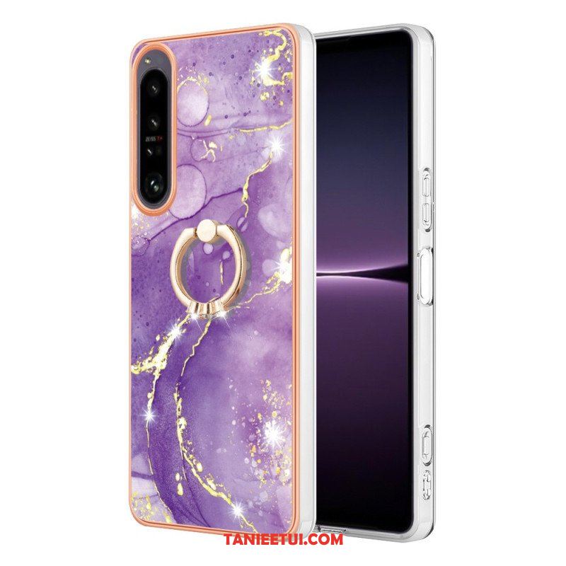 Futerały do Sony Xperia 1 IV Marmur Ze Wspornikiem Pierścienia