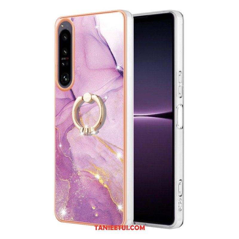 Futerały do Sony Xperia 1 IV Marmur Ze Wspornikiem Pierścienia