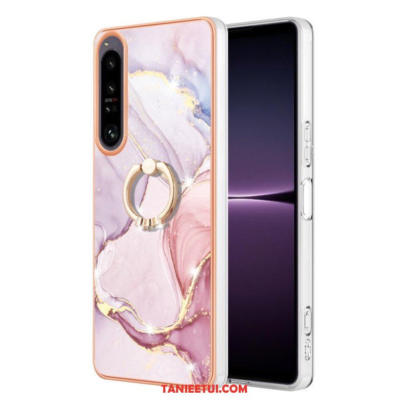 Futerały do Sony Xperia 1 IV Marmur Ze Wspornikiem Pierścienia