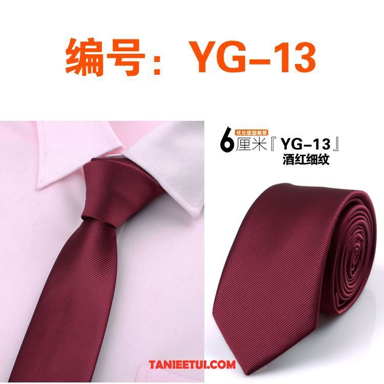 Krawat Męskie 5 Cm Różowy Pan Młody, Krawat Wielki Wąskie Męska Rot Weiß