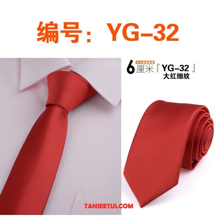 Krawat Męskie 5 Cm Różowy Pan Młody, Krawat Wielki Wąskie Męska Rot Weiß