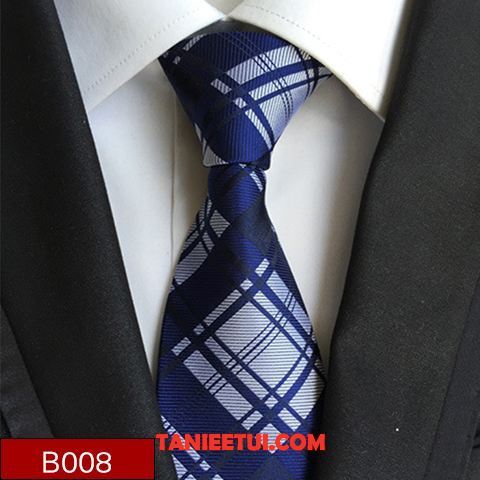 Krawat Męskie Bankiet Sukienka Krata, Krawat Z Pracy Wielki Wszystko Pasuje Blau Weiß