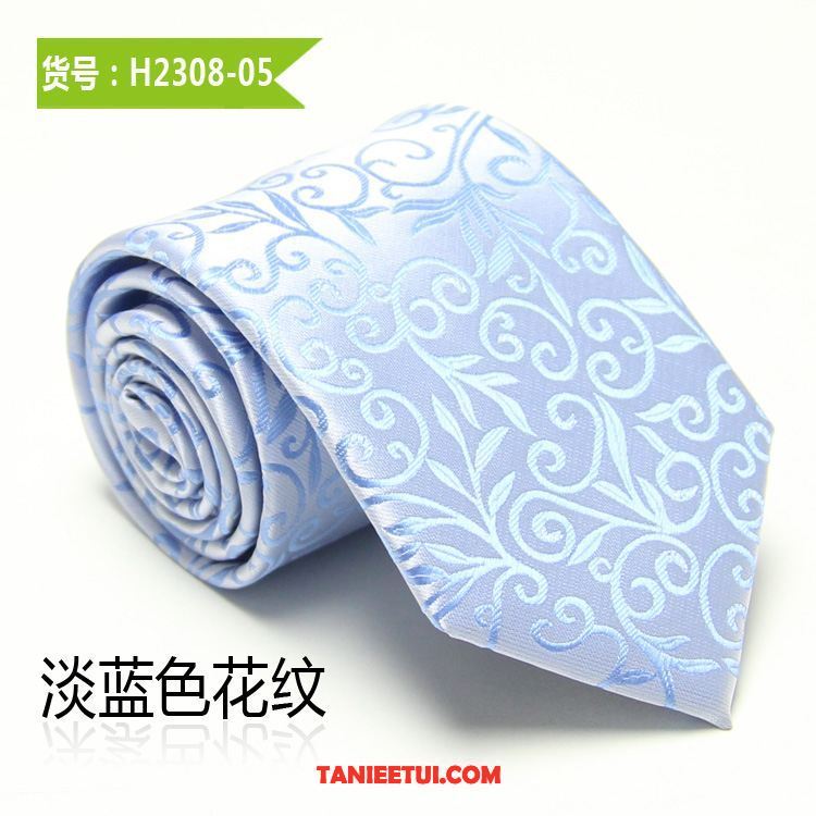 Krawat Męskie Biznes Męska Vintage, Krawat Z Pracy Wzór Moda Blau