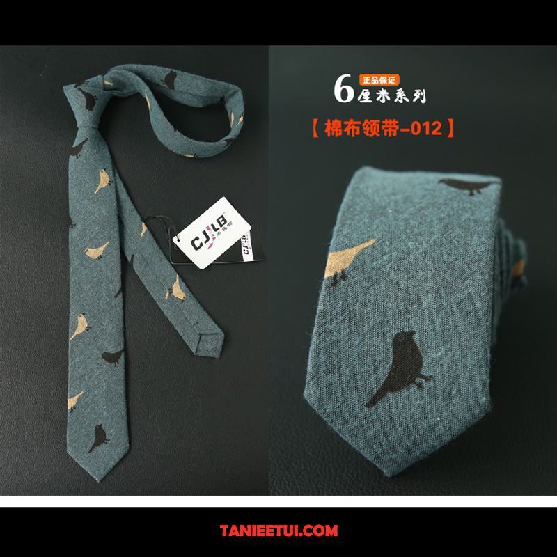 Krawat Męskie Casual Mały Pan Młody, Krawat 6 Cm Ślubna Groomsmen Blau