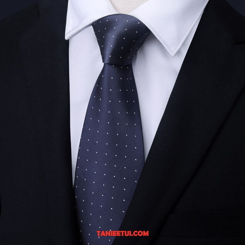 Krawat Męskie W Paski Męska Ślubna, Krawat Z Pracy Biznes Sukienka Blau
