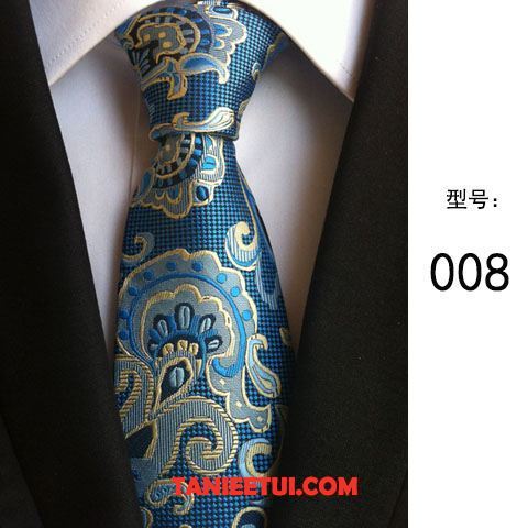 Krawat Męskie Średni Wszystko Pasuje Ślubna, Krawat Bankiet Wzór Męska Gelb Blau