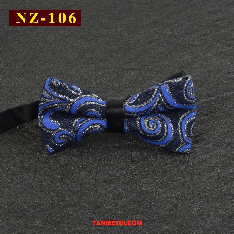 Muszka Męskie Denim Jesień Męska, Muszka Pan Młody Zima Casual Blau