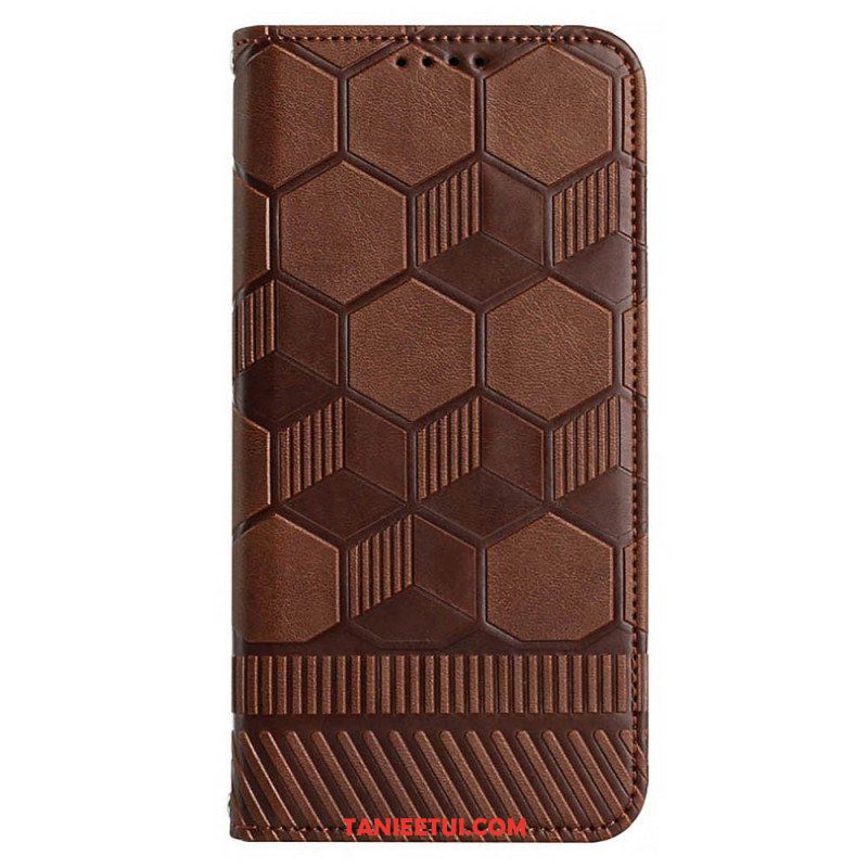 Obudowa Etui Na Telefon do Samsung Galaxy S23 Ultra 5G z Łańcuch Futbolowy Styl Z Paskami
