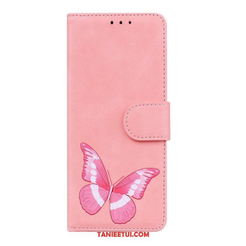 Obudowa Etui Na Telefon do Xiaomi Redmi Note 11 Pro / 11 Pro 5G Motyl Dotykający Skóry