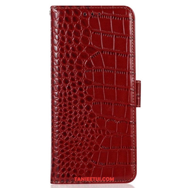 Obudowa Etui Na Telefon do Xiaomi Redmi Note 12 Pro Plus Rfid W Stylu Krokodyla