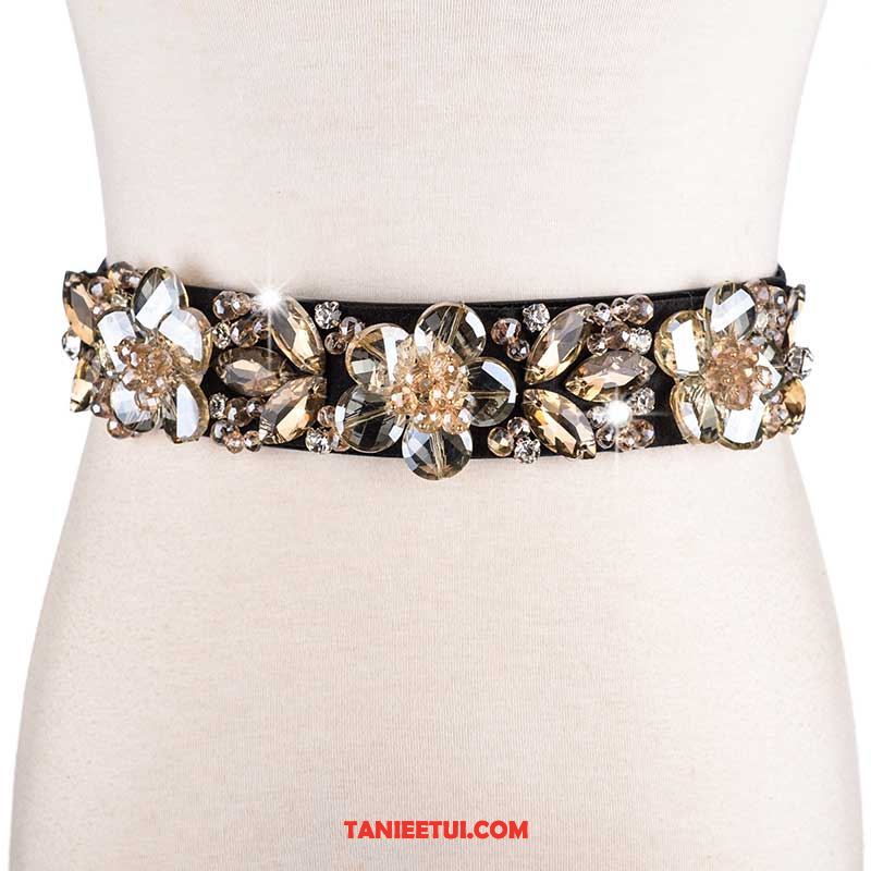 Paski Damskie Rhinestone Damska Europa, Paski Elastyczne Moda Casual