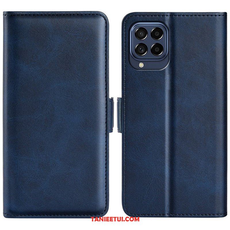 Skórzany Futerał do Samsung Galaxy M53 5G Etui Folio Podwójna Klapa