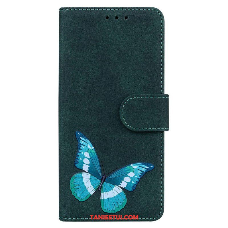 Skórzany Futerał do Samsung Galaxy S23 5G Motyl