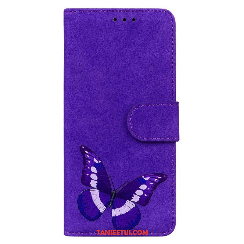 Skórzany Futerał do Samsung Galaxy S23 5G Motyl