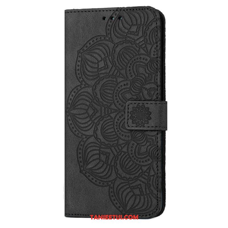 Skórzany Futerał do Xiaomi 12T / 12T Pro z Łańcuch Paskowata Barokowa Mandala