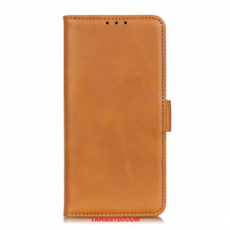 Skórzany Futerał do Xiaomi Redmi Note 10 5G Etui Folio Podwójna Klapa