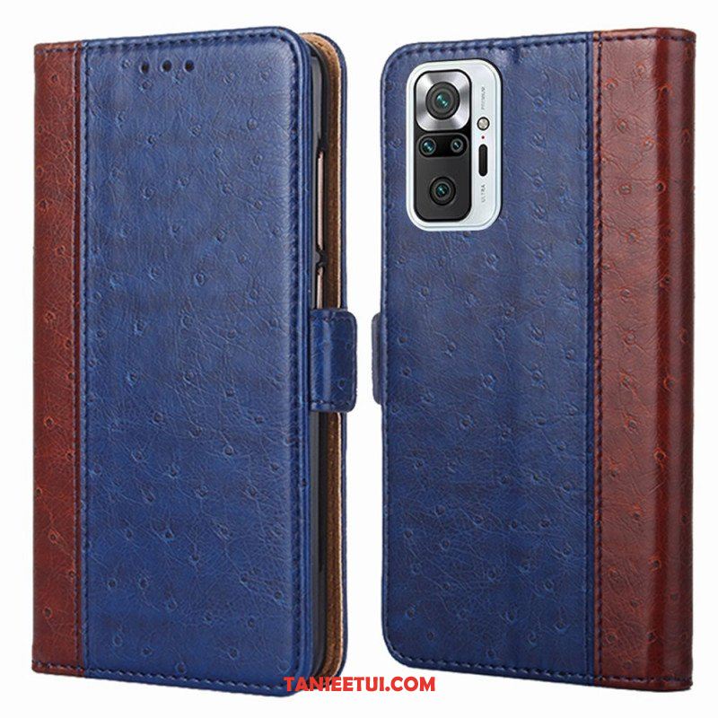 Skórzany Futerał do Xiaomi Redmi Note 10 Pro Dwukolorowa Tekstura Skóry Strusia
