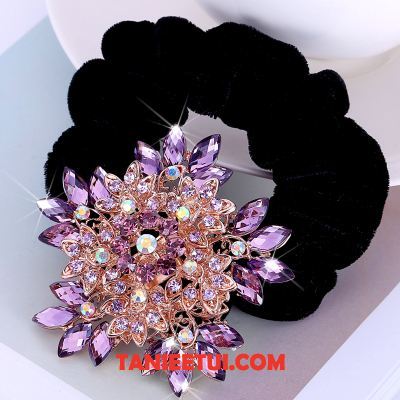 Stroik Kwiaty Damskie Elastyczny Nakrycia Głowy Kwiaty, Stroik Kwiaty Rhinestone Flanela Pierścień Do Włosów