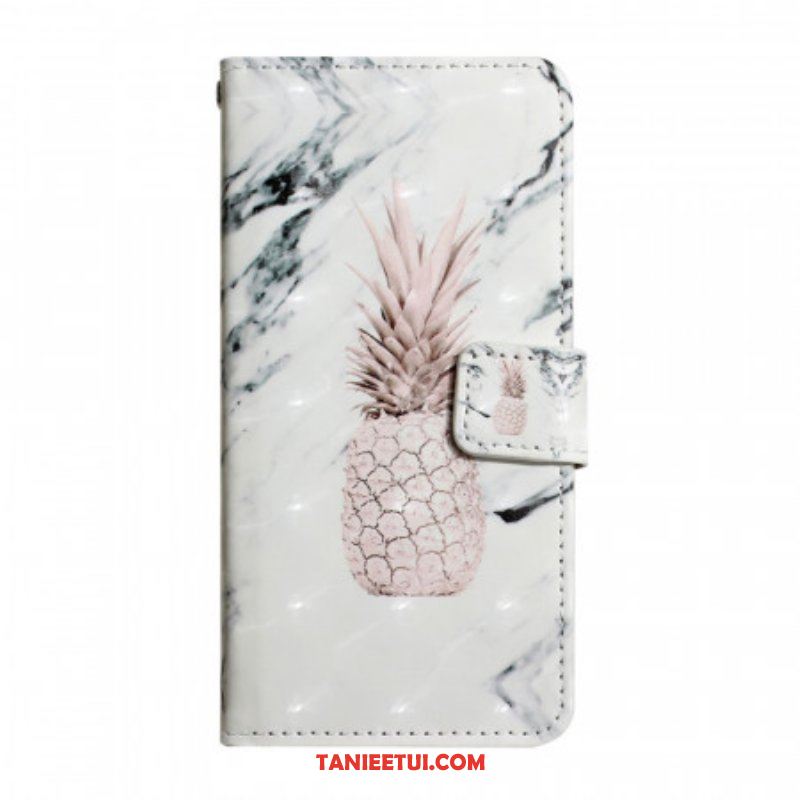 Etui Folio do Google Pixel 6 Jasny Punktowy Ananas