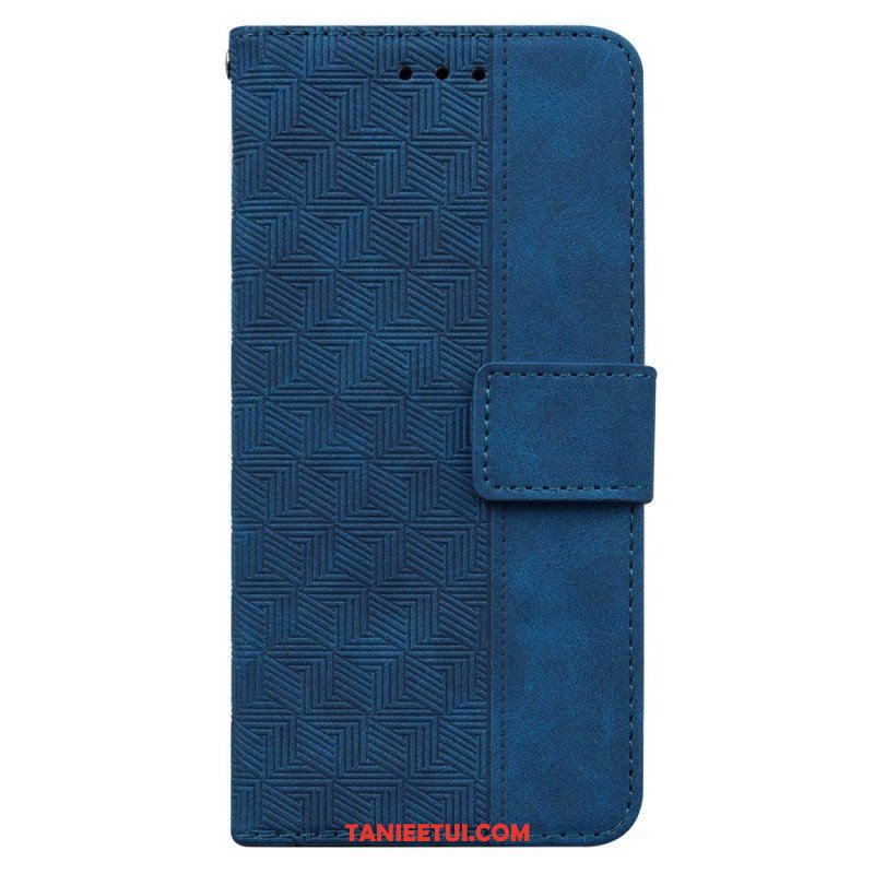 Etui Folio do Google Pixel 6A z Łańcuch Seria Tkanych Pasków