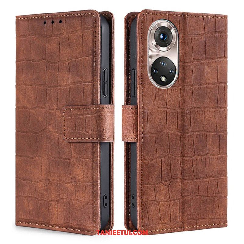 Etui Folio do Honor 50 Pro Krokodyl Pro Skin Touch