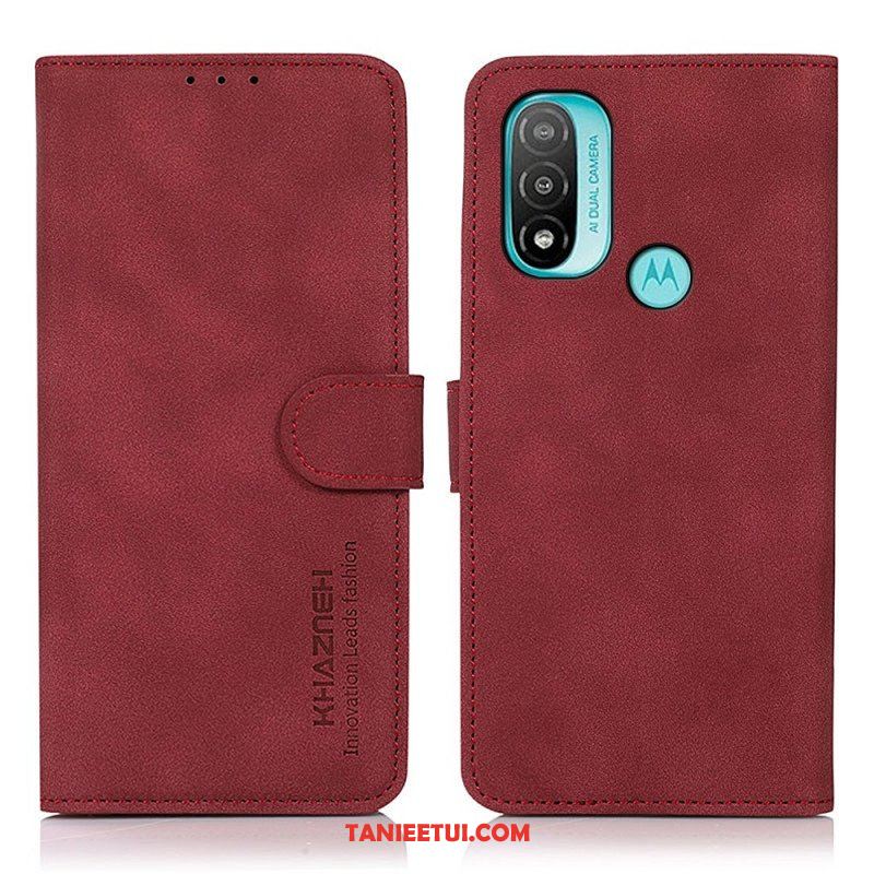 Etui Folio do Moto E40 / E30 / E20 Modny Efekt Skóry Khazneh