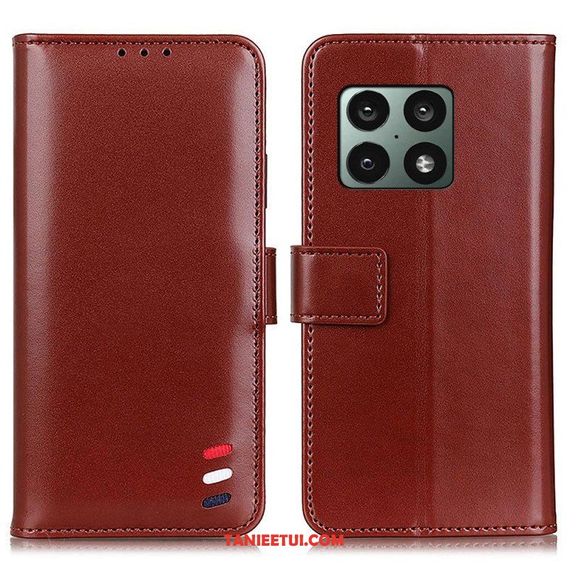 Etui Folio do OnePlus 10 Pro 5G Trójkolorowy Efekt Skóry