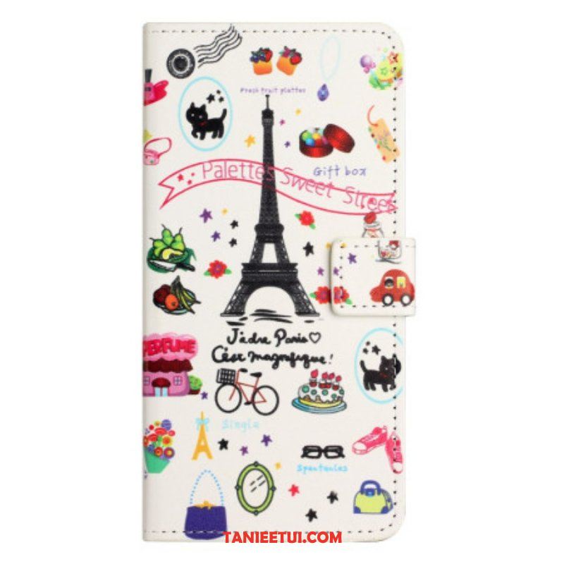 Etui Folio do OnePlus 10T 5G Kocham Paryż