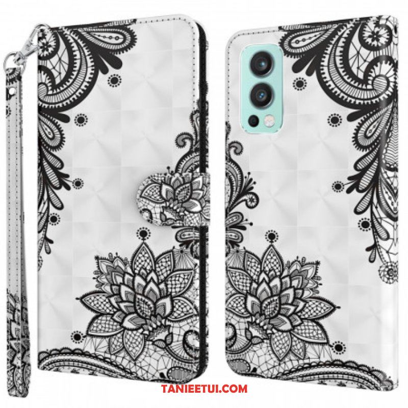 Etui Folio do OnePlus Nord 2 5G Szykowna Koronka