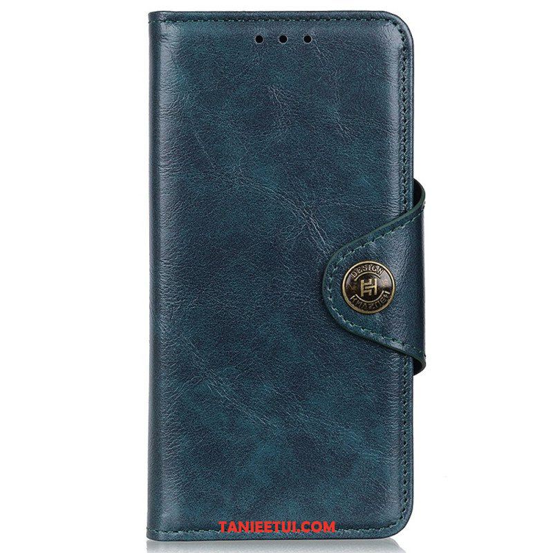 Etui Folio do OnePlus Nord 2T 5G Vintage Guzik Ze Sztucznej Skóry