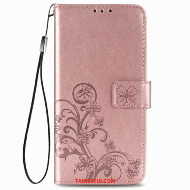 Etui Folio do Oppo A54 5G / A74 5G Czterolistna Koniczyna