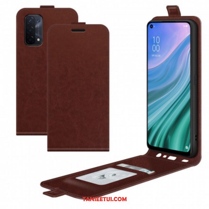 Etui Folio do Oppo A54 5G / A74 5G Skórzany Futerał Pionowa Klapa Z Efektem Skóry