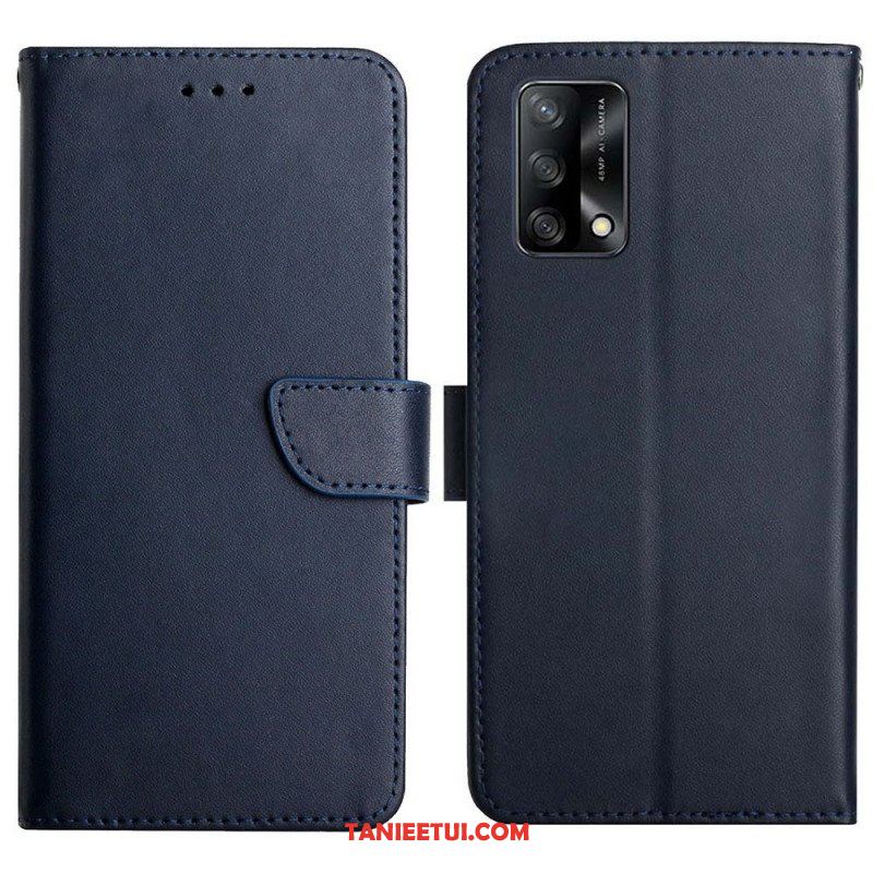 Etui Folio do Oppo A74 4G Prawdziwa Skóra Nappa