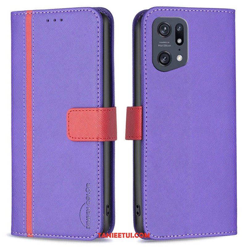 Etui Folio do Oppo Find X5 Pro Tetxuré Binfen Color Ze Sztucznej Skóry