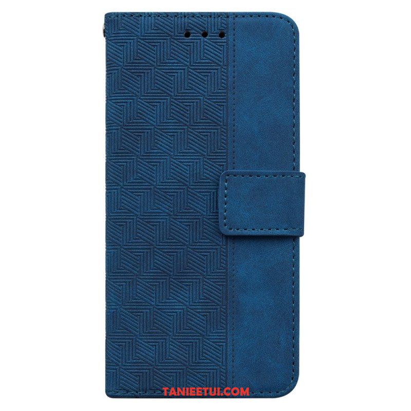 Etui Folio do Oppo Reno 8 Lite z Łańcuch Pasiasty Wzór