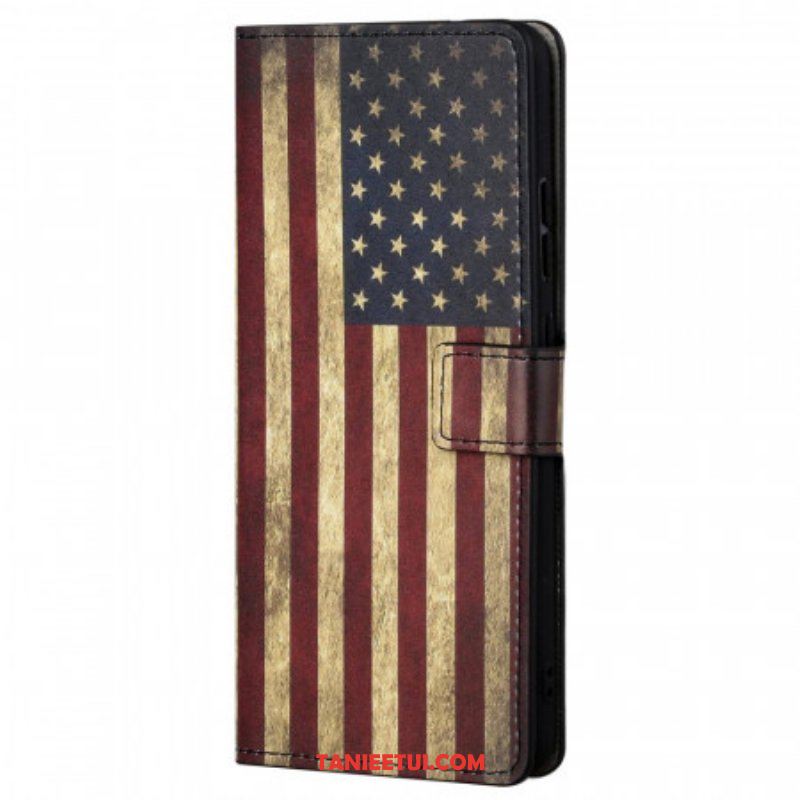 Etui Folio do Poco M4 Pro 5G Flaga Ameryki