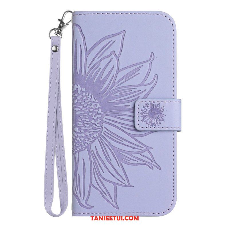 Etui Folio do Poco X5 5G Kwiat Z Smyczem