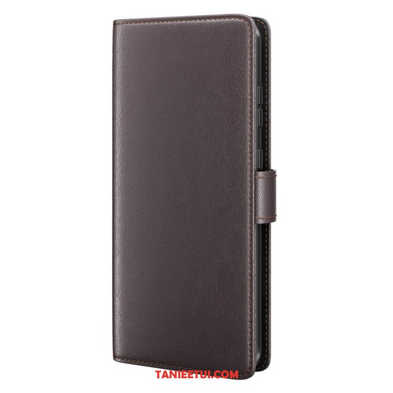 Etui Folio do Poco X5 5G Prawdziwa Skóra