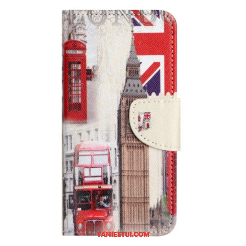 Etui Folio do Poco X5 5G Życie W Londynie