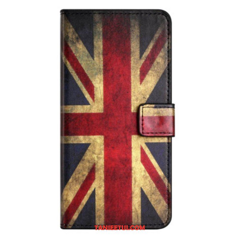 Etui Folio do Samsung Galaxy A14 / A14 5G Vintage Angielska Flaga