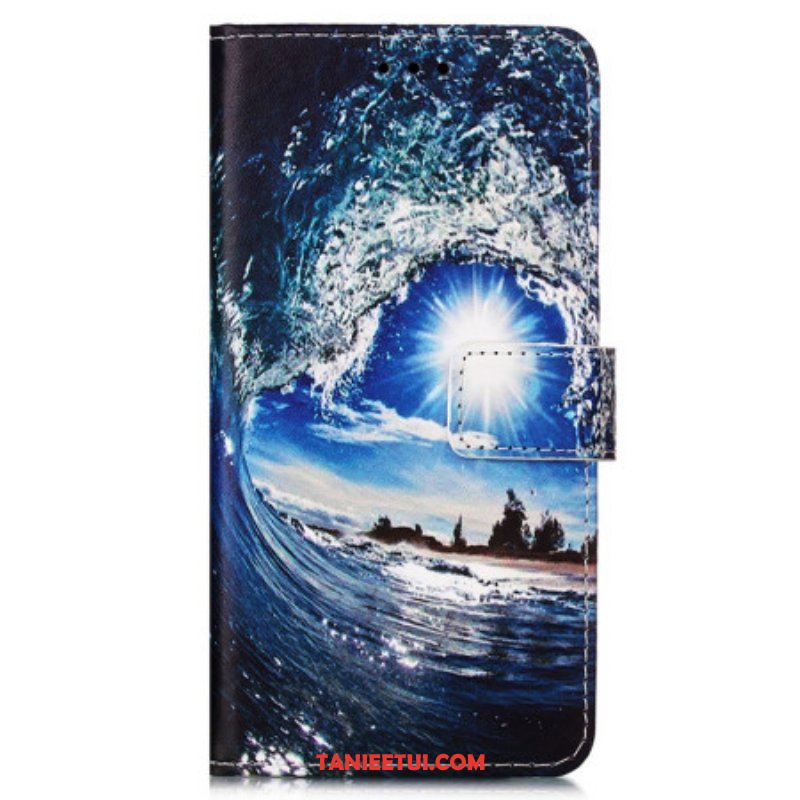Etui Folio do Samsung Galaxy A54 5G z Łańcuch Pokochaj Thong Wave