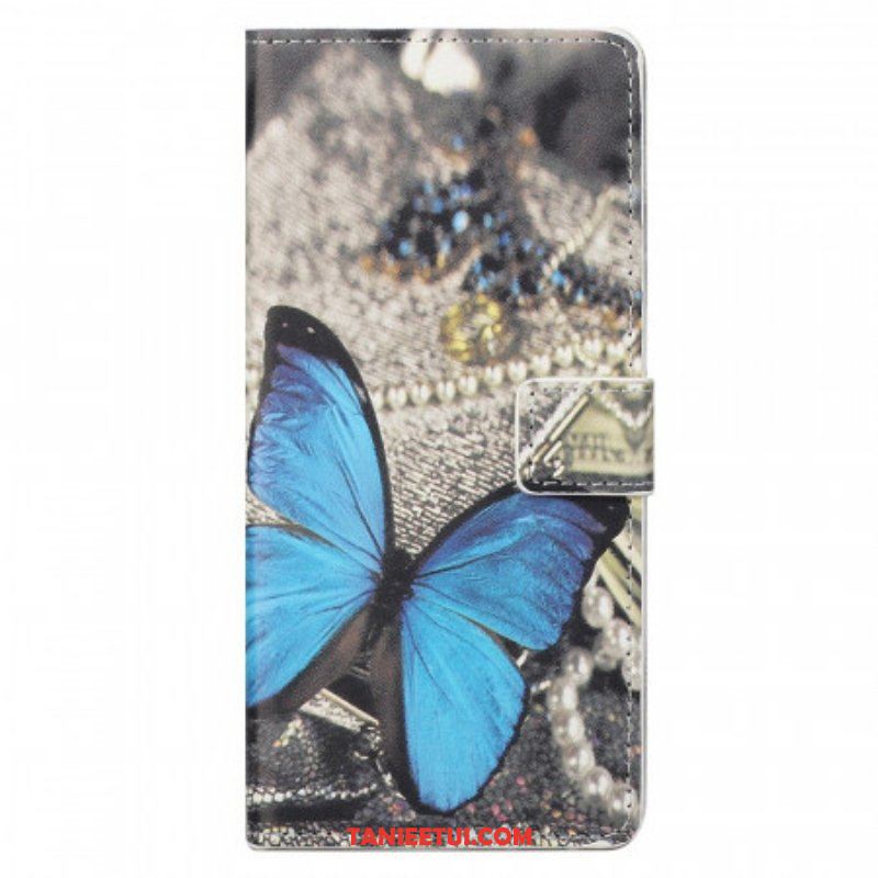 Etui Folio do Samsung Galaxy M23 5G Niebieski Motyl