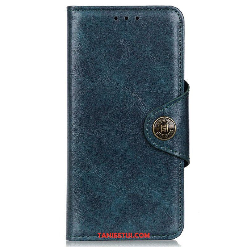 Etui Folio do Samsung Galaxy M23 5G Patentowy Guzik Z Imitacji Skóry Khazneh