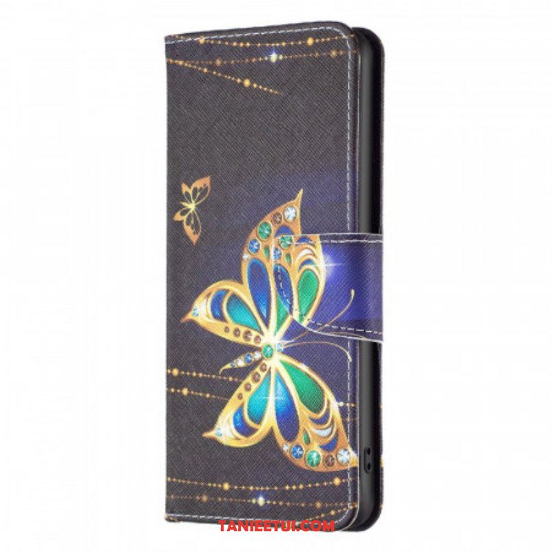 Etui Folio do Samsung Galaxy M23 5G Złoty Motyl