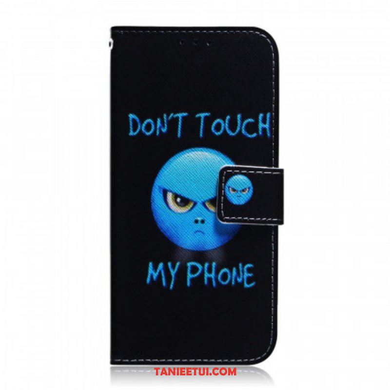 Etui Folio do Samsung Galaxy M52 5G Nie Dotykaj Mojego Telefonu Niebieski