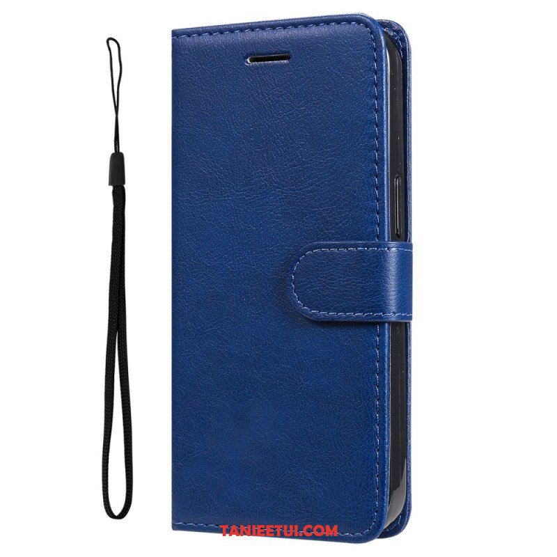 Etui Folio do Samsung Galaxy M52 5G z Łańcuch Paskowata Matowa Skóra