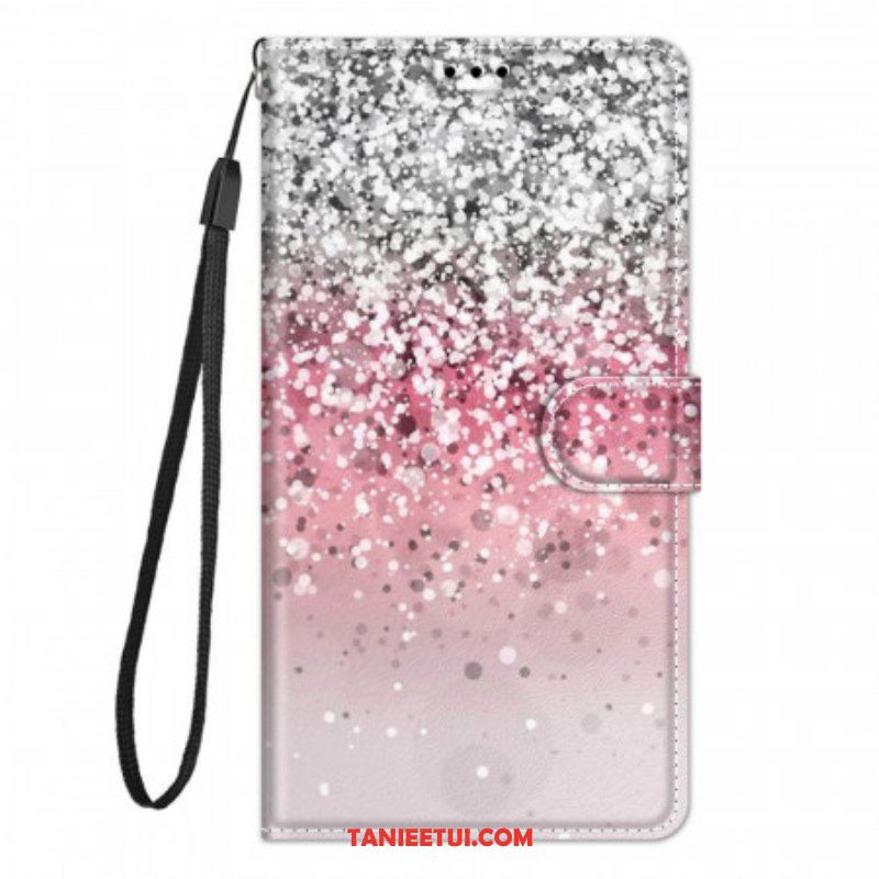 Etui Folio do Samsung Galaxy M53 5G Cekiny Z Paskiem