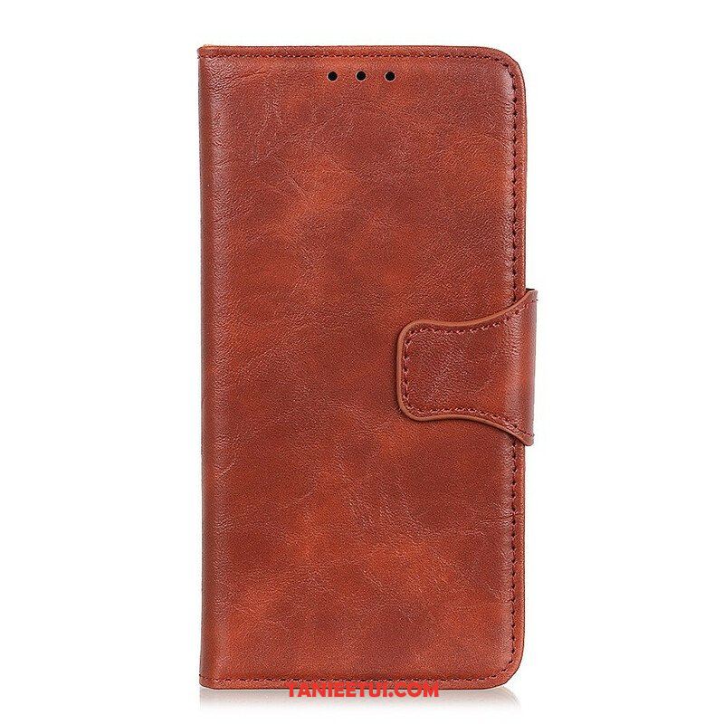 Etui Folio do Samsung Galaxy S21 FE Dwustronne Zapięcie Ze Skóry Dwoinowej