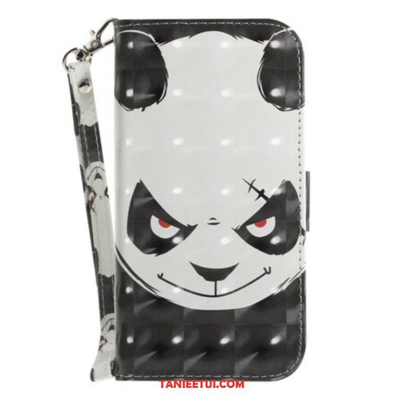 Etui Folio do Samsung Galaxy S21 FE z Łańcuch Wściekła Panda Ze Smyczą