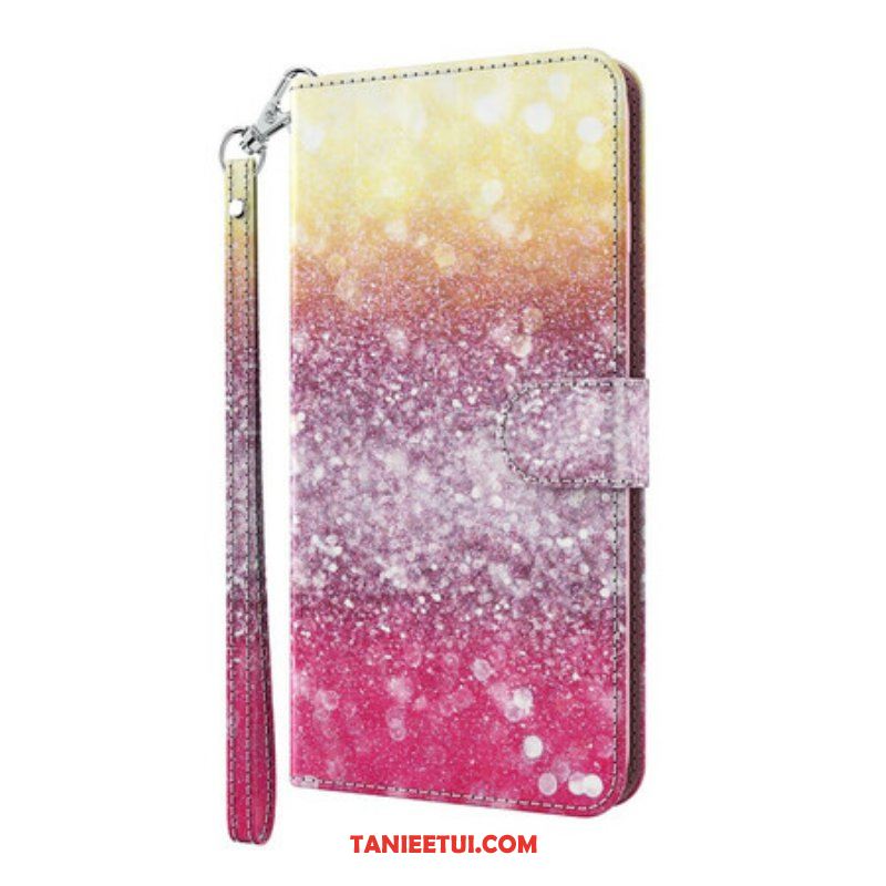 Etui Folio do Samsung Galaxy S21 Plus 5G Magenta Brokatowy Gradient